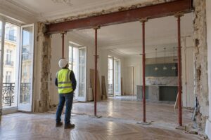 Démolition d'un mur porteur dans un appartement haussmannien à Paris